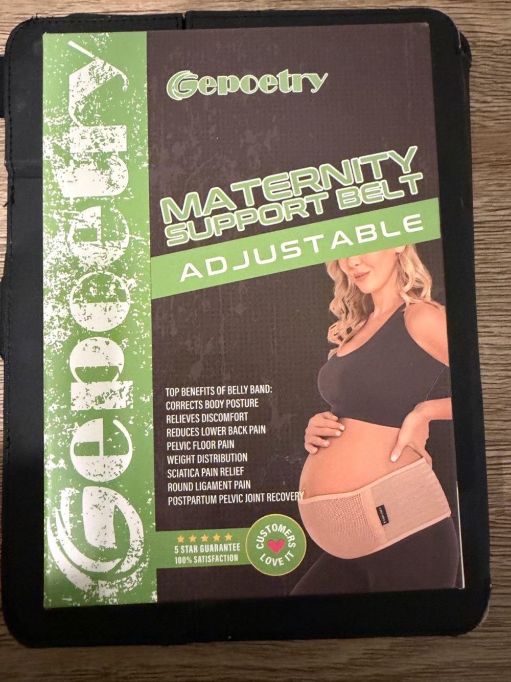 Gepoetry Adjustable Maternity Support Belt in Beige